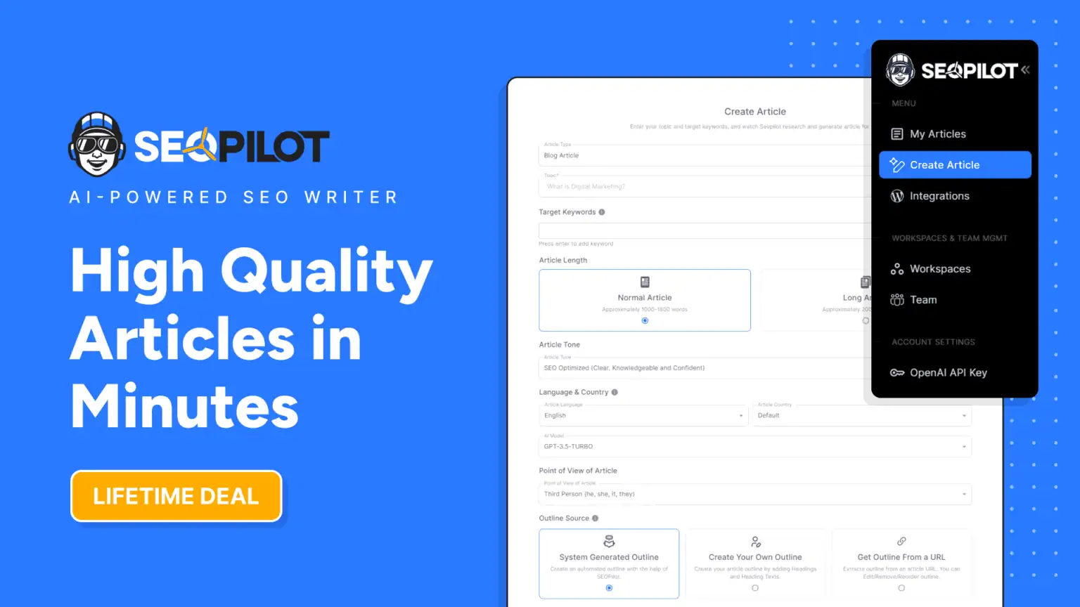 SEOPilot AI Writer lifetime deal